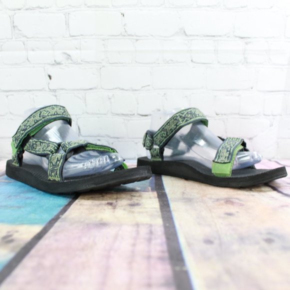 Teva Green Printed Nylon Ankle Strap Sport Outdoor Sandals Size US 8 - Picture 3 of 9